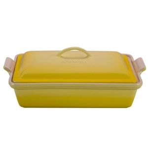 Rare New Le Creuset Rectangular Casserole Lid 4 qt Soleil